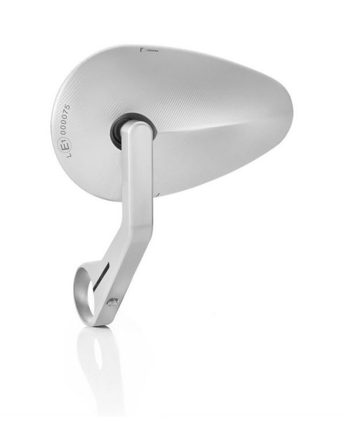 Lenkerendenspiegel RIZOMA "Reverse Radial" links oder rechts für Vespa, silber eloxiert