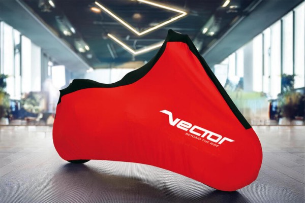 VECTOR Stretch Abdeckplane Innen für Motorrad/Scooter – Rot - XL