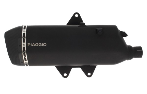 Slip-on-Schalldämpfer Edelstahl schwarz für Piaggio MP3 HPE 400