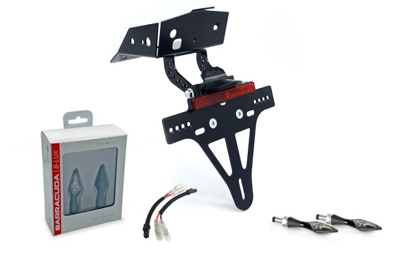 alpha Technik Kennzeichenhalter-Blinker-Kit X-LED (vorne + hinten) für KTM 690 SMC R; ab Modelljahr