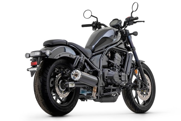 ARROW Auspuff REBEL DARK Sip-On mit Aluminium-Endkappe für Honda CMX 1100 Rebel /DCT (21-25)