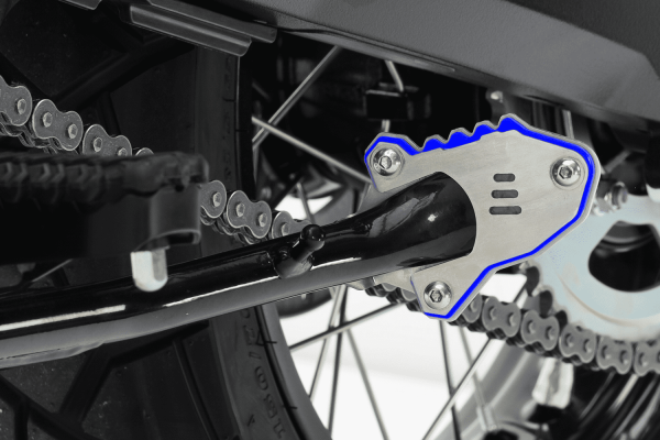 Seitenständerplatte blau aus Aluminium für Suzuki V-Strom 800 DE (23-)
