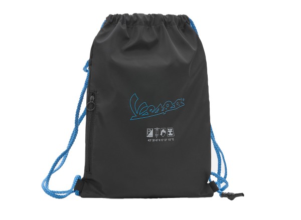 Vespa Turnbeutel/Rucksack schwarz blau DEC-Kollektion