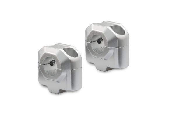 SW-Motech Lenkererhöhung, silber für Ø 22 mm Lenker, H=25 mm für Moto Guzzi V7 II