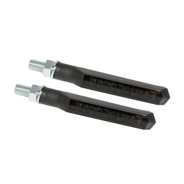 HIGHSIDER Smart Run-TS LED Sequenz-Blinker Gehäuse Schwarz / Linse Rauchgrau (Paar), Vorn & Hinten
