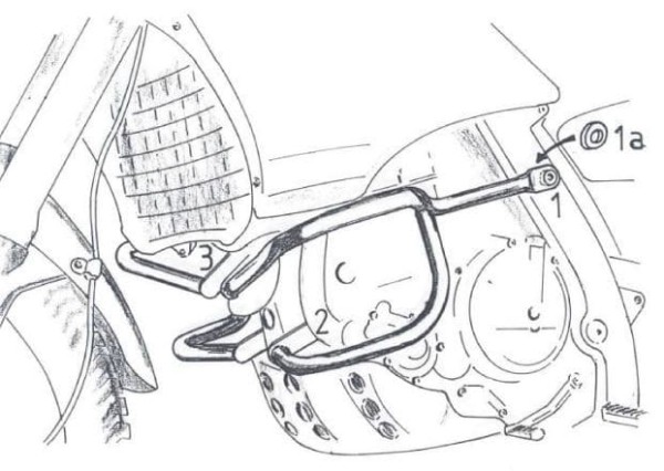 Motorschutzbügel schwarz für Aprilia Pegaso 650 (1996) Hepco & Becker