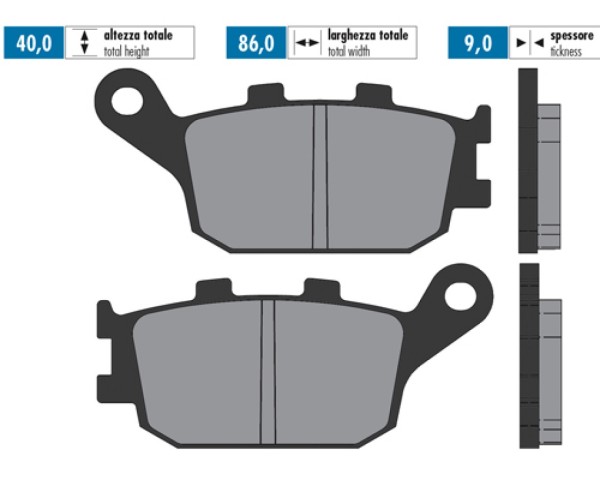 Polini Bremsbelagsatz hinten Sintermetall, E-geprüft