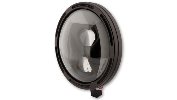 HIGHSIDER pro 7 Zoll Scheinwerfer Frame-R1 Typ 8 LED Schwarz Untere Befestigung
