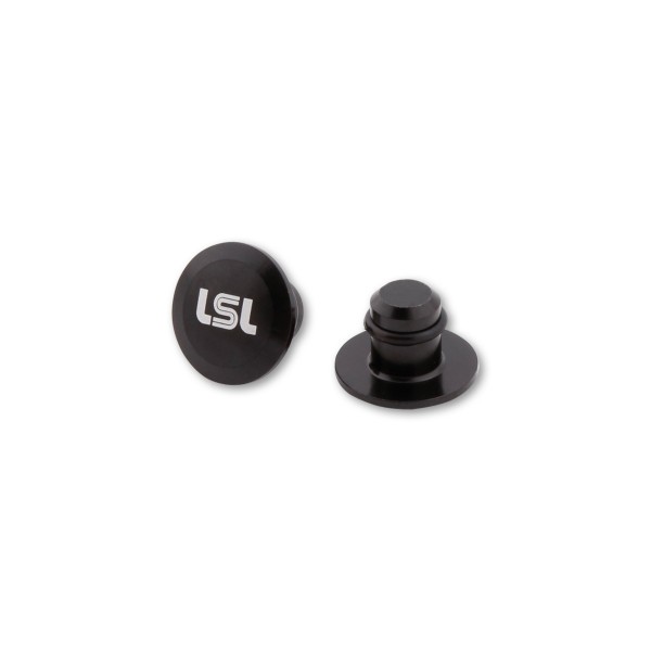 LSL CNC Abdeckkappen für M10 Spiegelgewinde, schwarz,