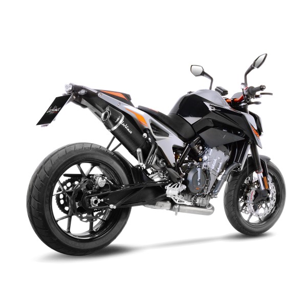 LeoVince Auspuffanlage LV One Evo für KTM Duke 790 /890, Carbon, slip on, Euro4, E-Gutachten