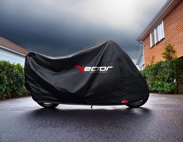 VECTOR H2O Abdeckplane Innen-/Außen für Motorrad/Scooter - Schwarz - L