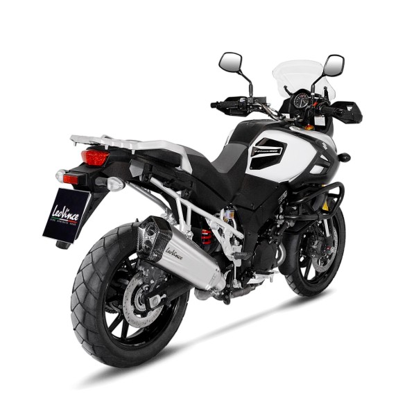 LeoVince Auspuffanlage LV-12 für Suzuki V-Strom 1000 ABS /XT, silber, slip on, Euro4, E-Gutachten