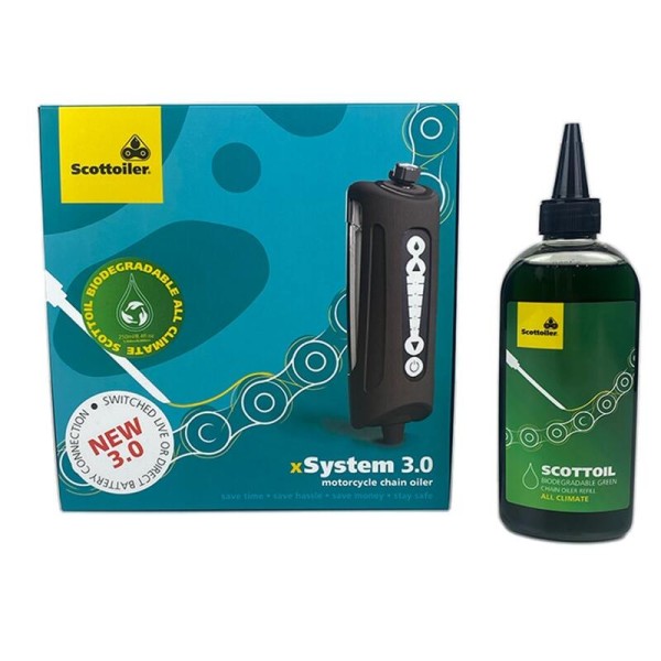 Scottoiler Xsystem 3.0 + 250 ml Öl All Climate Biodegradable