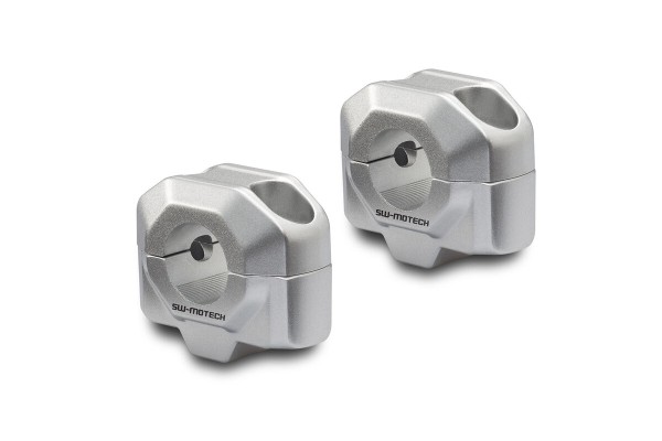 SW-Motech Lenkererhöhung, silber für Ø 22 mm Lenker, H=20 mm für Moto Guzzi V7 III (18-20)