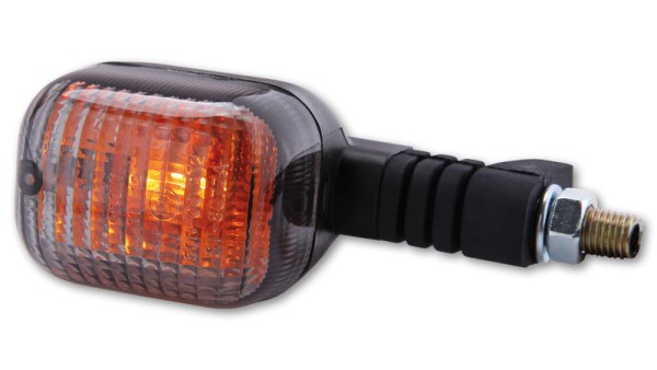 HIGHSIDER Smart Duc-Style Glühlampen Blinker Gehäuse Schwarz / Linse Rauchgrau (Stück), Vorn Rechts