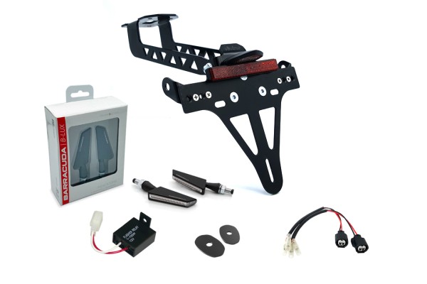 alpha Technik Kennzeichenhalter-Blinker-Kit SQ-LED (vorne + hinten) für Kawasaki Versys 1000 ab Mode