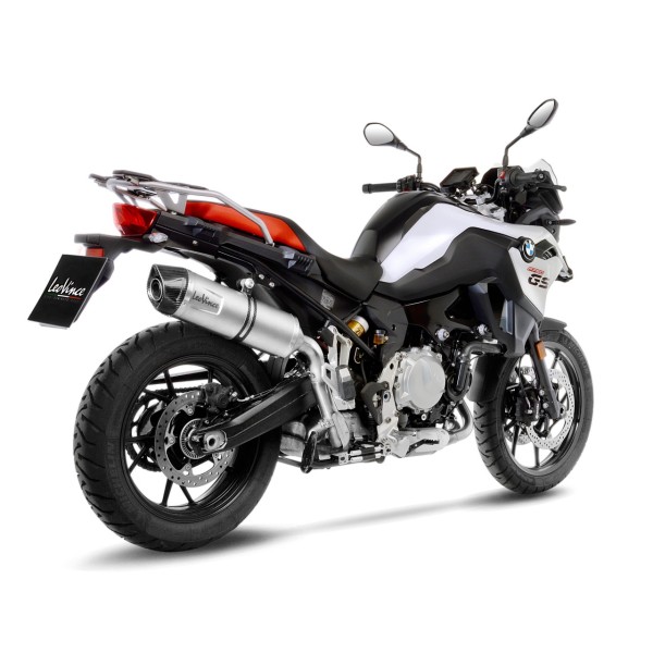 LeoVince Auspuffanlage LV One Evo für BMW F 750 GS /F 850 GS, silber, slip on, Euro4+5, E-Gutachten