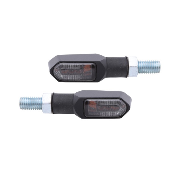 HIGHSIDER Smart Namiko-TS LED Blinker Gehäuse Schwarz / Linse Rauchgrau (Paar), Vorn & Hinten