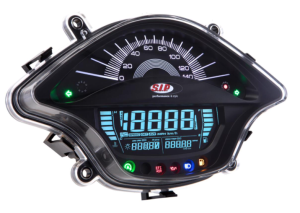 Drehzahlmesser/Tacho für Vespa Primavera/​Sprint 50-150ccm 2T/​4T AC, schwarz