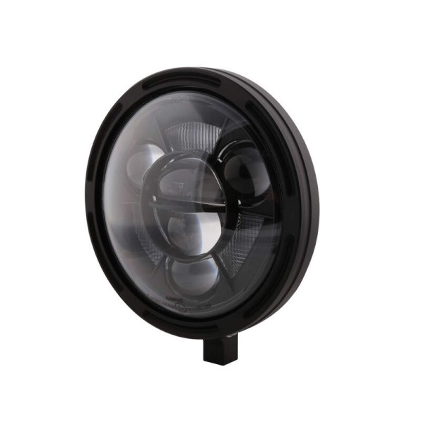 HIGHSIDER pro 7 Zoll Hauptscheinwerfer Frame-R1 Typ 11 LED Schwarz Untere Befestigung, E-Geprüft (1S