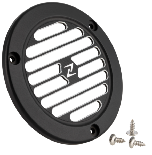 Lüfterradabdeckung Vintage für Vespa Primavera/​Sprint 3V i.e. 125/​150ccm 4T AC, schwarz matt