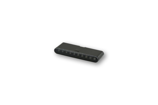 HIGHSIDER Pro Stripe-Run LED Sequenz-Blinker Modul Gehäuse Schwarz / Linse Rauchgrau (Paar), Vorn &