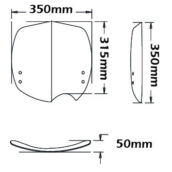 Windschutzscheibe für BMW G 650 Xchallenge (06-07), klar