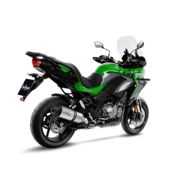 LeoVince Auspuffanlage LV One Evo für Kawasaki Versys 1000 /S /SE, silber, slip on, E-Gutachten