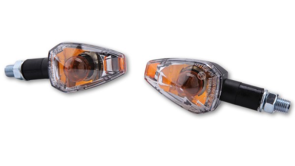 HIGHSIDER Smart Big Peak Glühlampen Blinker Gehäuse Schwarz / Linse Klar (Paar), Vorn & Hinten