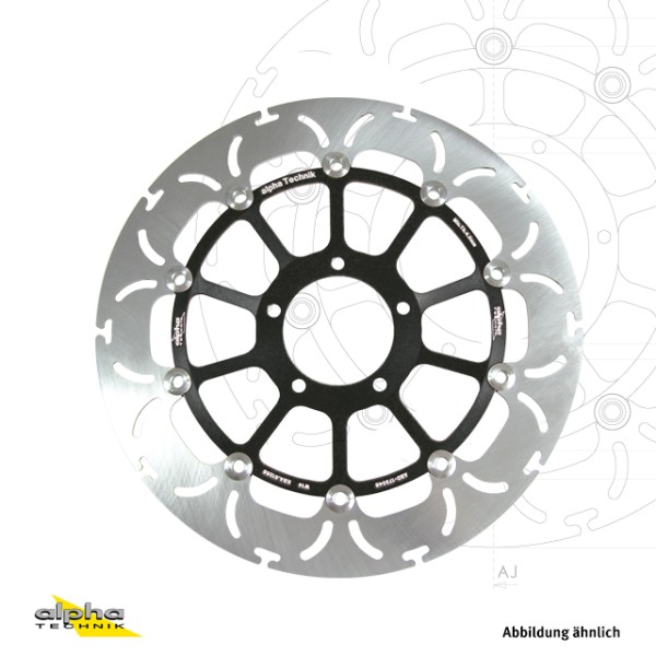 alpha Technik Bremsscheibe Omega-Design ABD33, vorne für Yamaha FZ8 / Fazer, XT1200Z, YFZ-R1, YFZ-R6