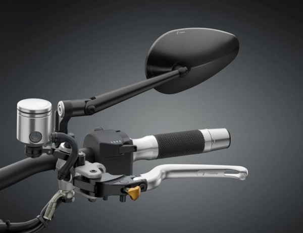 Spiegel RIZOMA "RADIAL RS" links oder rechts für Vespa, schwarz eloxiert