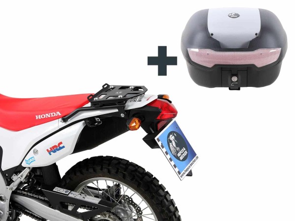 Topcase-Träger schwarz inkl. Journey Topcases 40 schwarz/silber für Honda CRF 250 L / Rally (12-20)