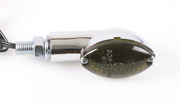 HIGHSIDER Smart Cateye Glühlampen Mini-Blinker Gehäuse Chrom / Linse Rauchgrau (Paar), Vorn & Hinten