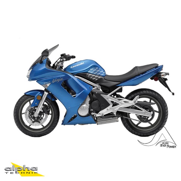 Stompgrip schwarz, Volcano, für Kawasaki ER6f, ER6n, 2006-2011