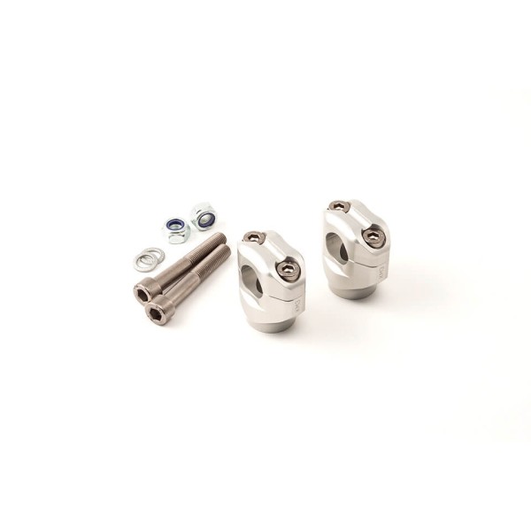 LSL Klemmbock-Kit für Triumph Scrambler, Bonneville, Versatz +3 mm, 22,2 mm, silber