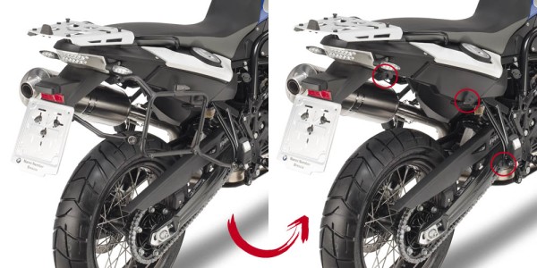 Seitenkoffer-Träger abnehmbar für BMW F 650 GS / F 800 GS (BJ. 08-17) / F 700 GS (BJ. 13-17) Origina