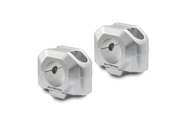 SW-Motech Lenkererhöhung, silber für Ø 28 mm Lenker, H=20 mm für Moto Guzzi V100 Mandello /S