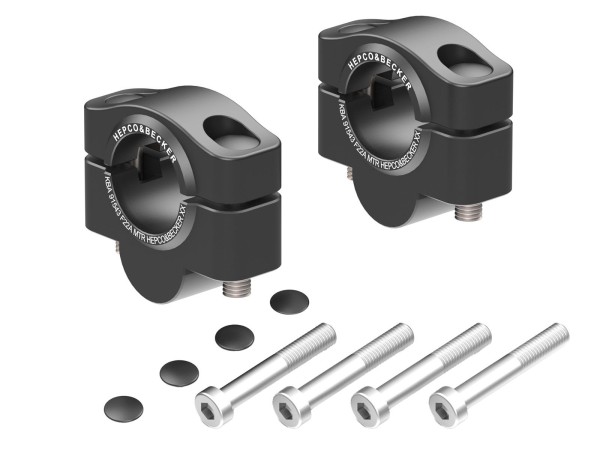 Lenkererhöhung silber H=20 mm für BMW F 800 R (09-14) Hepco & Becker