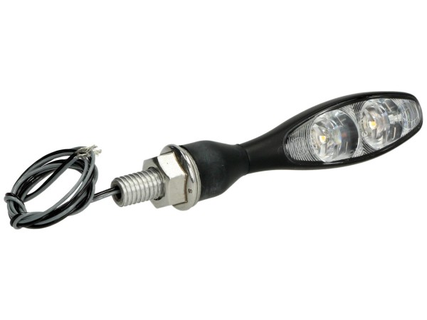 Kellermann Blinker, Micro 1000 Extreme, Stahl, LED, V/H, L/R, 12 V, schwarz seidenmatt, M8x20