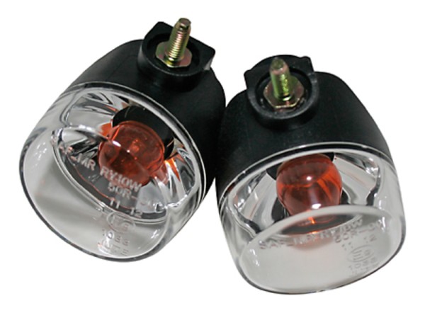 HIGHSIDER Smart ATV Glühlampen Blinker Gehäuse Schwarz / Linse Klar (Paar), Vorn & Hinten