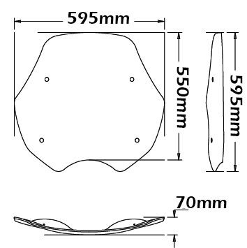 Hohe Windschutzscheibe Originaltyp für BMW R 850 R /R 1100 R (94-02), leicht getönt