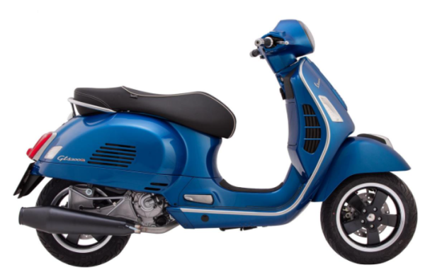 Rennauspuff für Vespa GTS/​GTS Super/​GTV/​GT 60 125-300ccm i.e., 4T, LC, Edelstahl schwarz