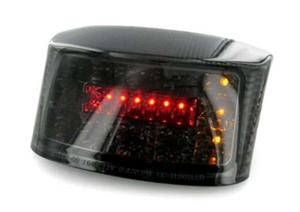 LED-Rückleuchte Bihr schwarz mit integrierten Blinkern, CE-homologiert MBK Booster 50 - Yamaha BW'S