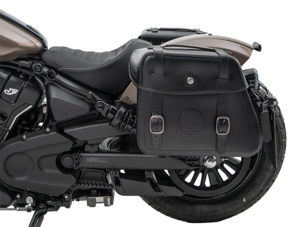Cutout Taschen Set schwarz inkl. Halter für Indian Scout Bobber 1250 (25-) Hepco & Becker