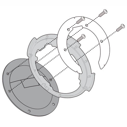 Tankbefestigung für TANKLOCK Tankrucksäcke Givi