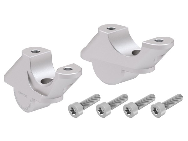 Lenkererhöhung H=30 mm mit Versatz 21 mm zurück silber für BMW R 1250 RS (19-) (nur für RS-Lenker)