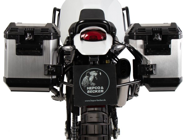 Kofferträgerset Cutout Träger inkl. Kofferset Xplorer Cutout silber für Ducati Desert X (22-)
