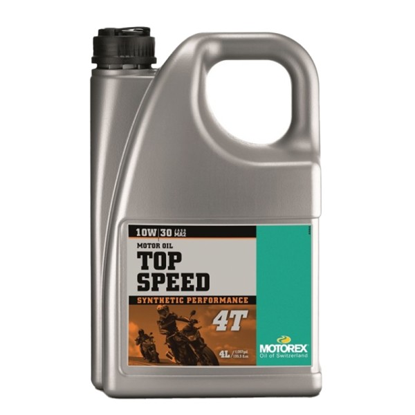 Motorex Motoröl 4-Takt, 4 l, SAE 10W-30, Top Speed Synthetic Performance, teilsynthetisch