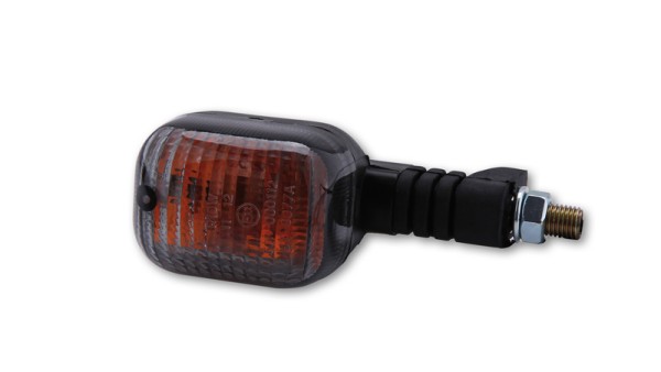 HIGHSIDER Smart Duc-Style Glühlampen Blinker Gehäuse Schwarz / Linse Rauchgrau (Stück), Vorn Links &