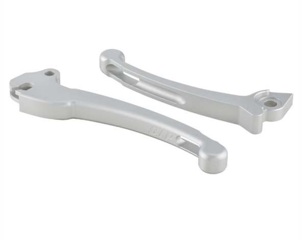 Sporthebel Set Kupplung/Bremse für Vespa PX 125-200ccm, HBZ Grimeca, rechts/links, silber matt